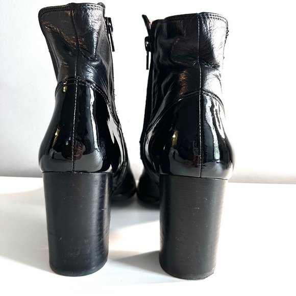 HISPANITAS Leather Ankle Heel Boots Sz 40 (8.5) Suede Pony Hair Animal Print - Picture 5 of 12